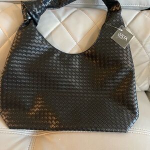 Ulta Beauty Black Woven Hobo Bag